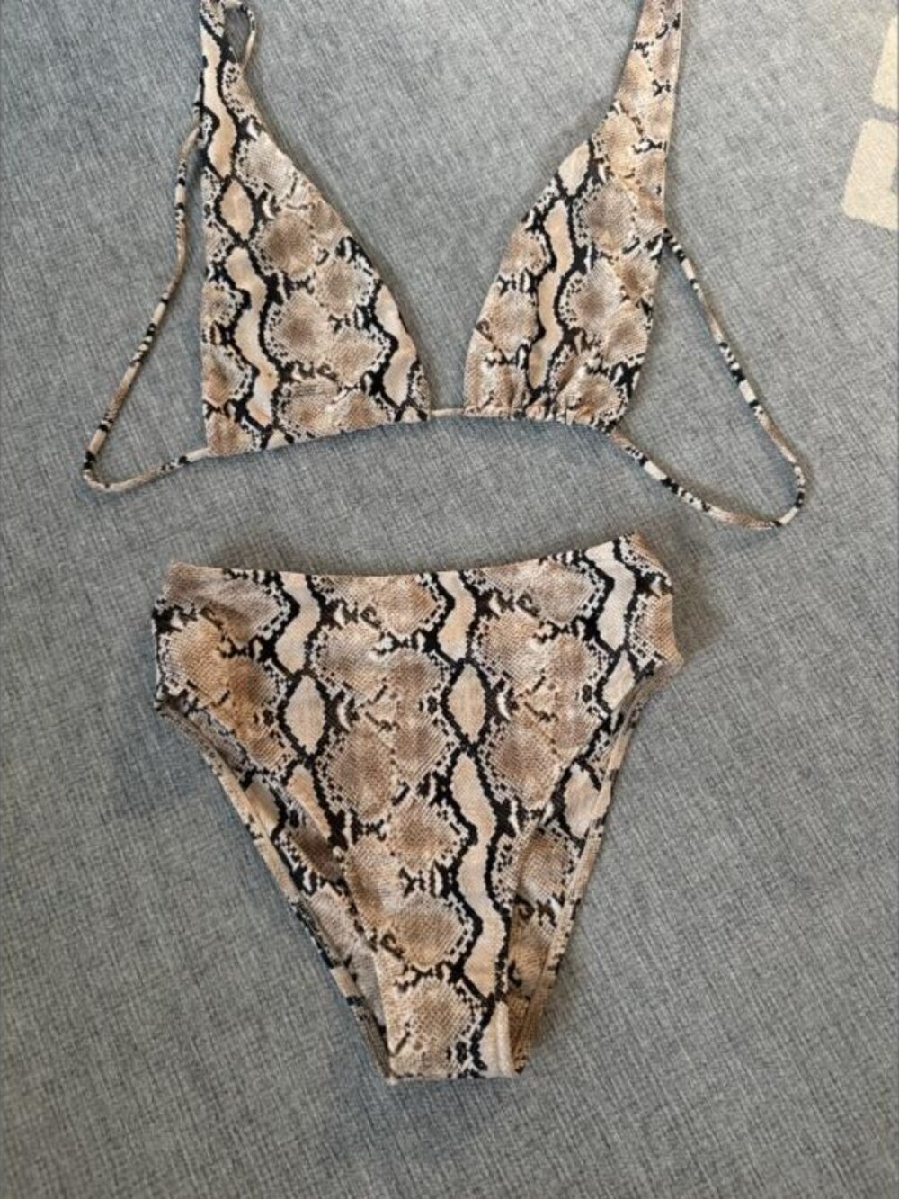 Tan Lines by Sivan Ayla Snake Print Bikini Set Size S